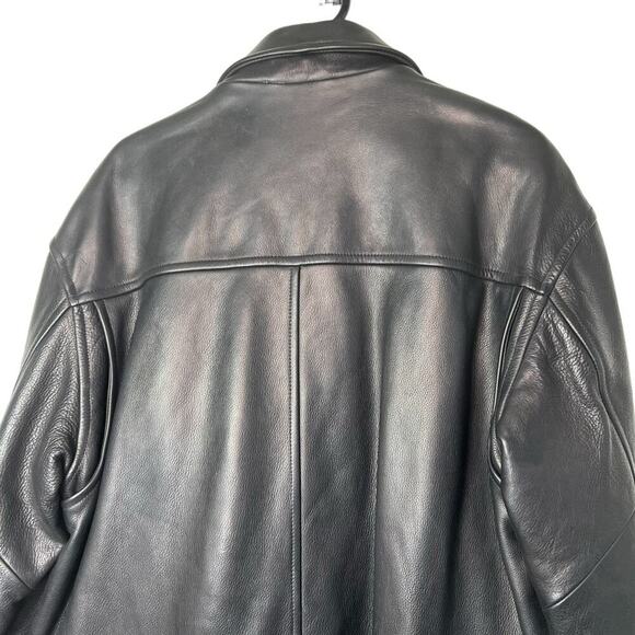 Marc New York Andrew Marc Mens Black Leather Coat size Medium - Picture 6 of 9